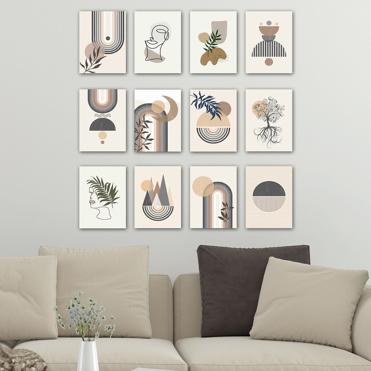 Set 12 tablouri decorative 12MDF15YS 20 x 15 cm 12 piese Multicolor