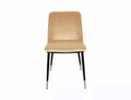 Scaun Jill Velvet, Signal, 48x44x85 cm, catifea/otel, bej/negru