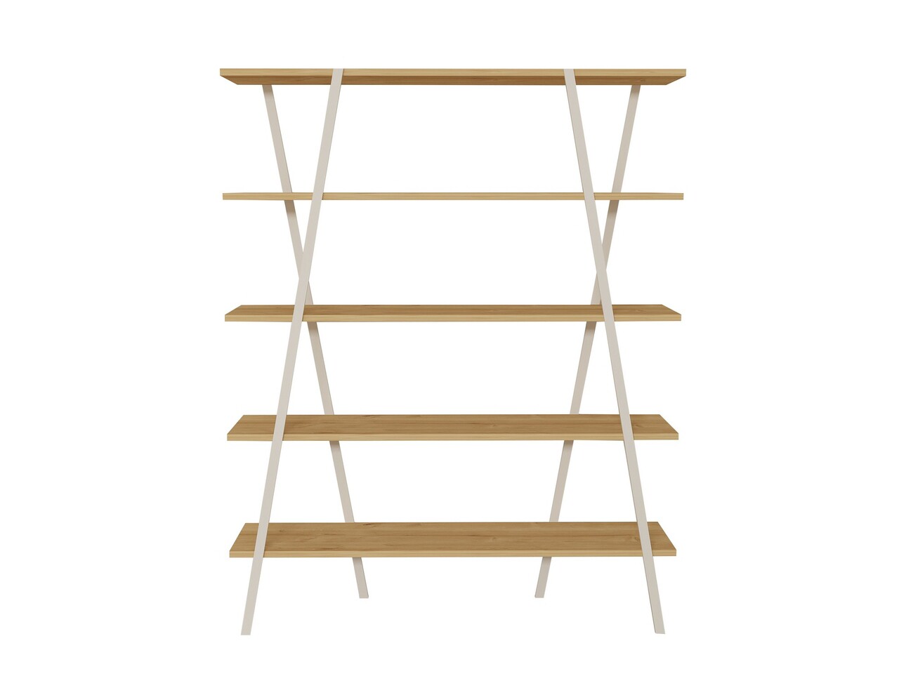 Corp biblioteca, Puqa Design, Dobra, 120x150x35.6 cm, PAL, Safir / Alb