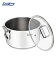 Set de gatit 6 piese, cu manere pliabile, Cooking by Heinner, Milena, inox, gri