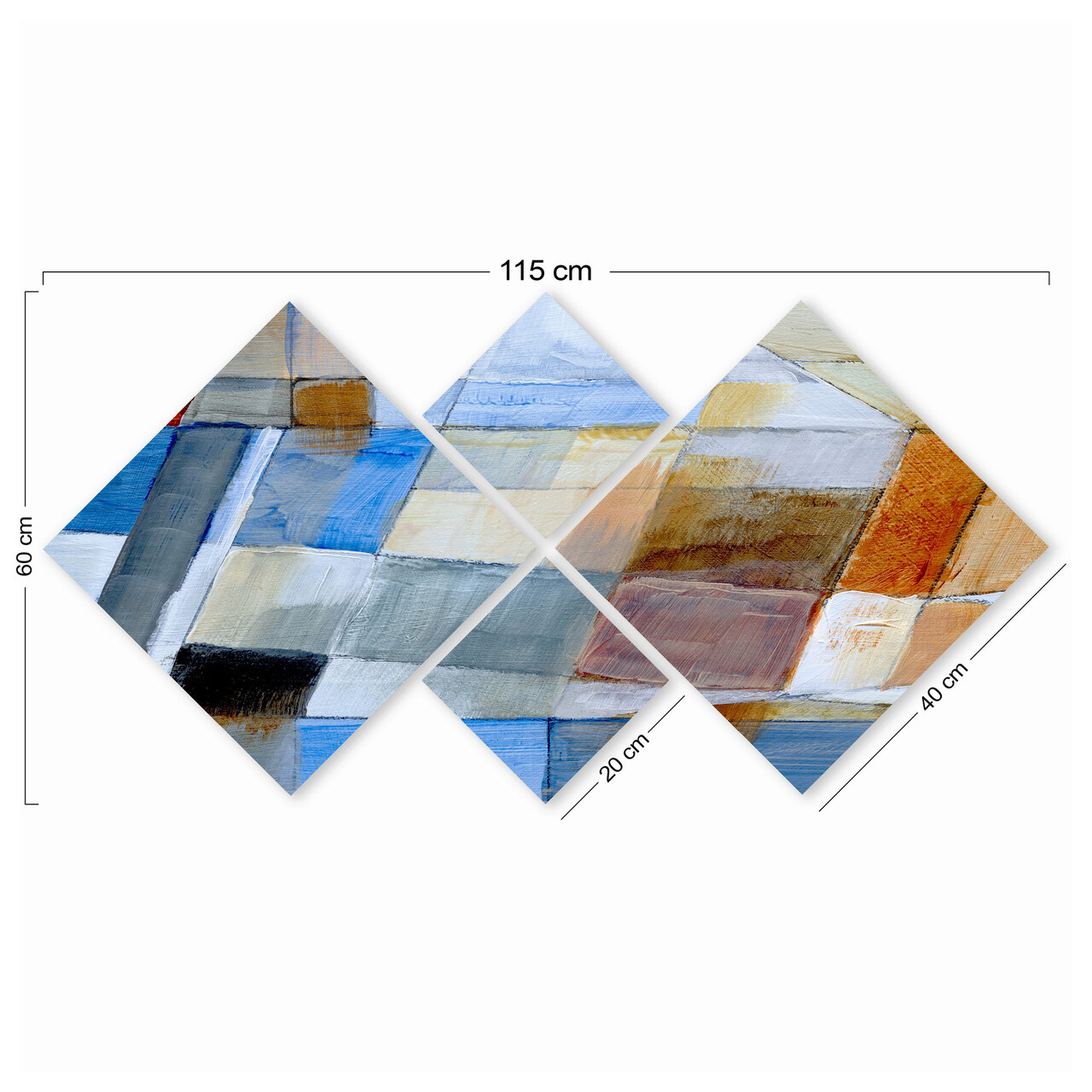 Set 4 tablouri decorative, 4MDF93191041, MDF, Imprimat UV, Multicolor