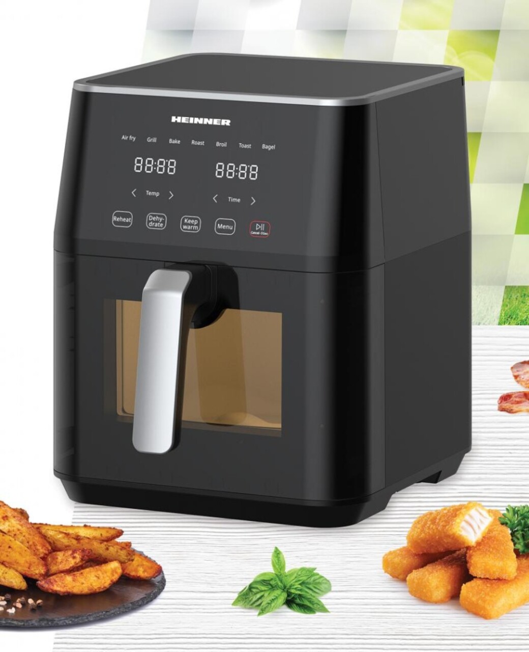 Friteuza Cyclonefry Cook, Heinner, 1500-1800W, 7L, negru