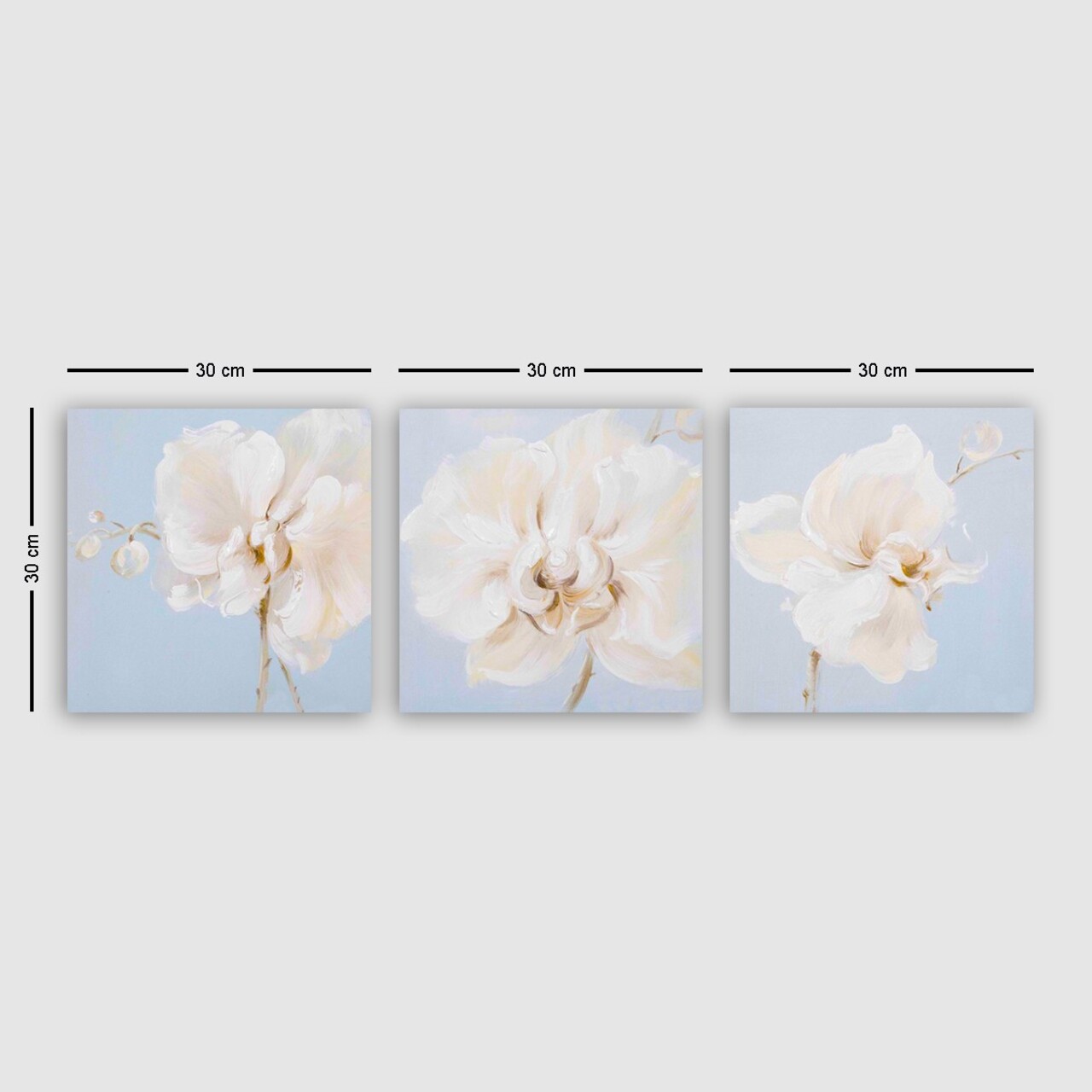 Set 3 tablouri decorative, 3P6770, Cadru: 100% LEMN (grosime: 3 cm), Multicolor - view 2
