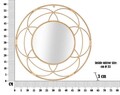 Oglinda decorativa Valencia, Mauro Ferretti, Ø 60 cm, ratan, maro