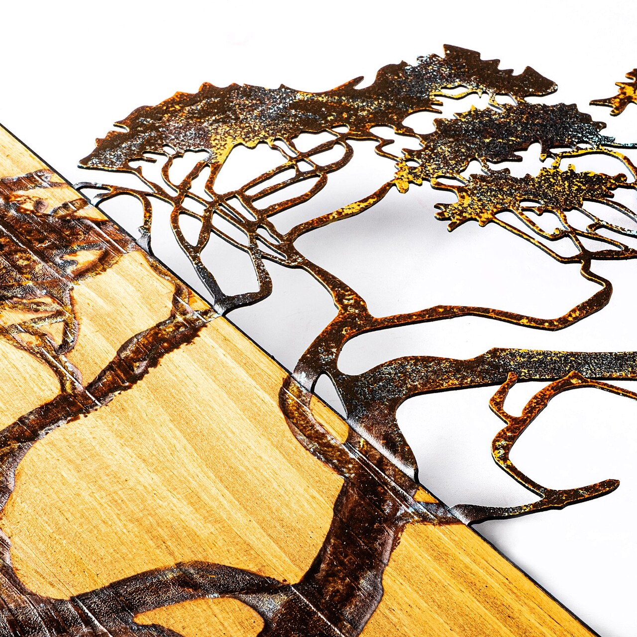 Decoratiune de perete, Acacia Tree, Lățime: 147 cm Înălțime: 70 cm Adâncime: 3 cm, Multicolor - view 5