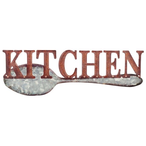 Decoratiune de perete Kitchen, Creaciones Meng, 49x16 cm, fier/metal