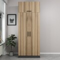 Dulap pentru haine, Minerva, Kale Oak, 90x255x52 cm, PAL, Stejar