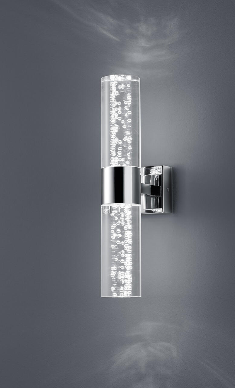 Aplica de perete Bolsa, TRIO, 7x30 cm, 3W, 2x SMD LED, metal, argintiu
