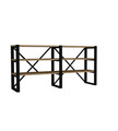 Corp biblioteca, Puqa Design, Datça, 133.2x65x32.1 cm, PAL, Safir / Negru