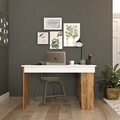 Birou  CT5 - AW, Locelso, 129x120x72 cm, PAL, natural/alb