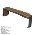Comoda TV, Massive Design, Calla Medium, 160 x 46 x 40 cm,  lemn de nuc, nuc