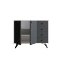 Dulap multifunctional, Mod Design, Waga, 100x82x35 cm, Alb / Antracit