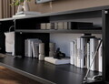 Comoda TV ADRK, Femur, 200x41x40 cm, PAL laminat, negru