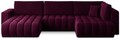 Coltar extensibil stanga 6 locuri ELTAP, LT-25VE, Bonito, 350x175x92 cm, lemn/poliester, violet inchis