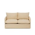 Canapea extensibilă cu 2 locuri, Futon, 859FTN2886, Metal , Crem