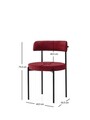 Set scaune 2 piese, Nmobb, Gını, Negru/Rosu