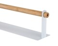 Suport magnetic pentru servetele de bucatarie, Wenko, Magna, 30 x 8 x 6 cm, metal/bambus, alb