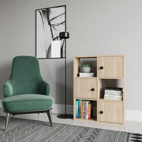 Corp biblioteca, retricy, tilton, 72x25x93 cm, pal, stejar