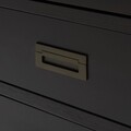 Vitrina cu 2 usi si 4 sertare, Chic, L.100 l.50 H.200, mdf/pal/furnir de mesteacan, wenge