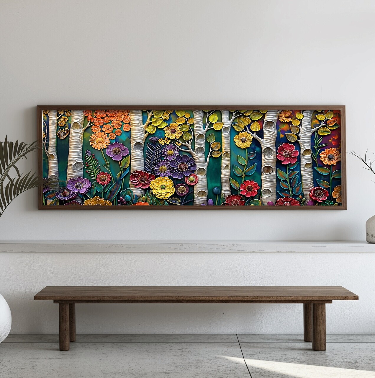 Tablou decorativ, EMR023, Lemn, Multicolor