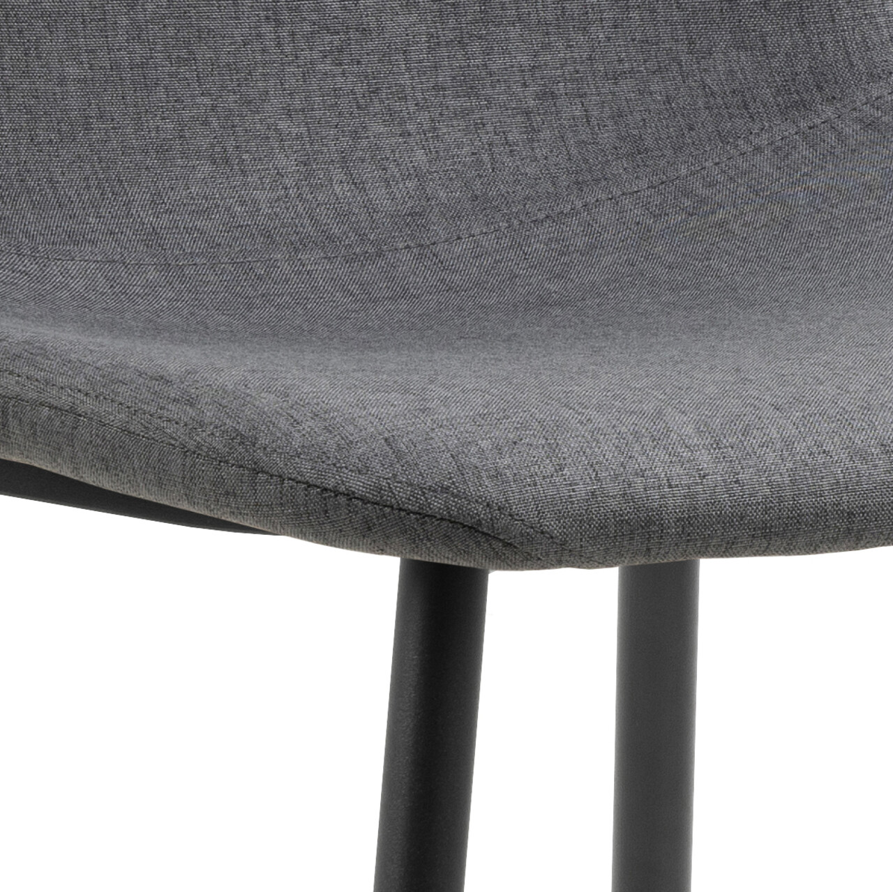 Scaun Celia, Actona, 44x54x86 cm, poliester/otel, gri inchis - view 2