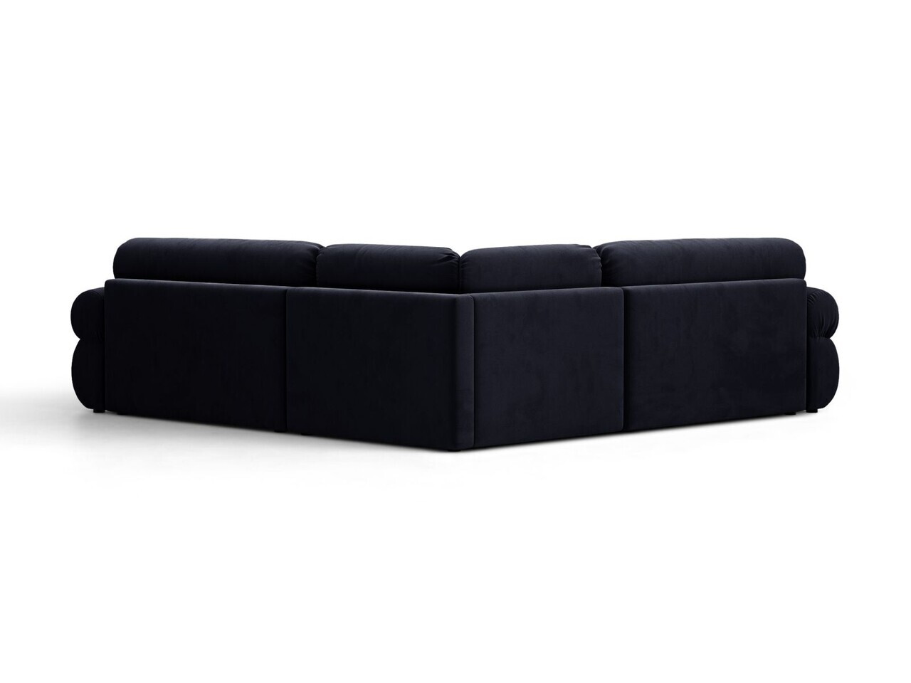 Coltar simetric 5 locuri, Ophelia, Micadoni Home, 259x259x84 cm, catifea, albastru regal — imaginea 3