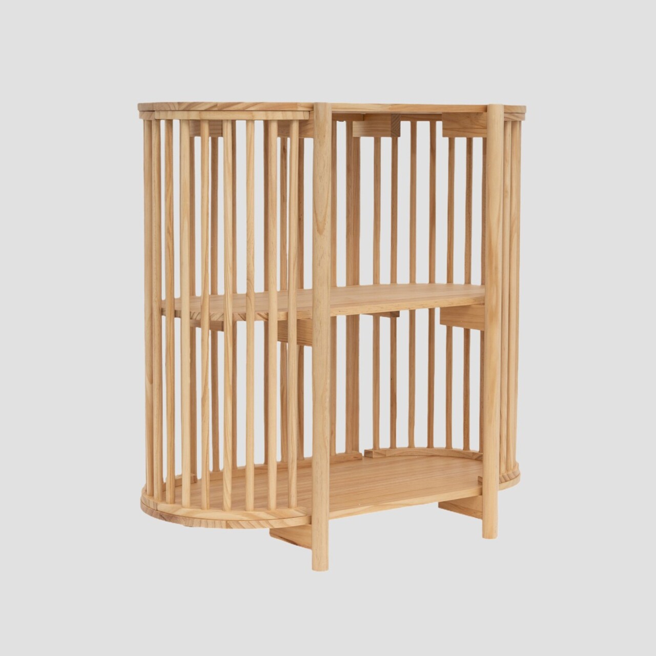 Biblioteca Sensus, Homla, 80x45x80 cm, lemn, natur