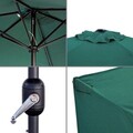 Umbrela de gradina / terasa Monty, Ø 270 cm, Ø38 mm, cu manivela, sistem antivant, aluminiu, verde