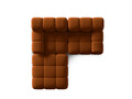 Canapea modulara 3 locuri, Bellis-51, Micadoni Home, 188x188x70 cm, catifea, teracota