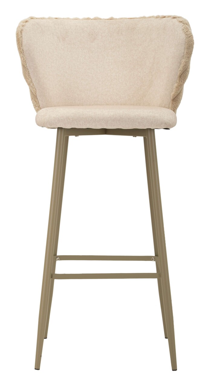 Set 2 scaune de bar Alaska -B, Mauro Ferretti, 55x58x106 cm, fier/poliester, crem