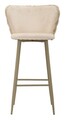 Set 2 scaune de bar Alaska -B, Mauro Ferretti, 55x58x106 cm, fier/poliester, crem