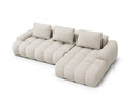 Coltar extensibil dreapta 3 locuri, Linz, Cosmopolitan Design, 275x142x84 cm, tesatura structurata, bej