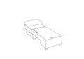 Fotoliu extensibil, Atelier del Sofa, 613LFS1137, Gri