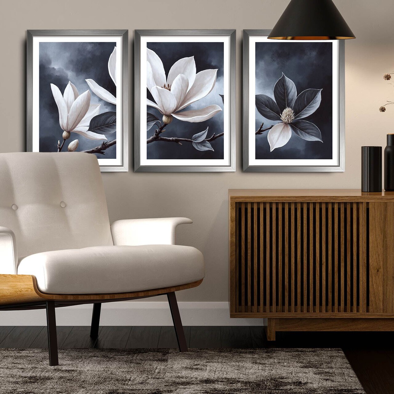 Set 3 tablouri decorative, 3Pantct-024, Cadru: 100% LEMN (Grosime: 1,9 cm), Multicolor - view 2