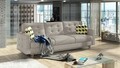 Canapea extensibila 3 locuri ELTAP, Ask10, Asgard, 233x92x93 cm, lemn/poliester, bej inchis