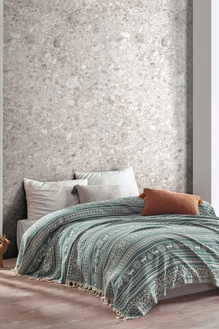 Cuvertura Double Pique, 220×240 cm, 100% bumbac, Geyik, Viaden, verde mezoni.ro