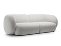 Canapea modulara 4 locuri, Kate, Micadoni, 243x99x76 cm, catifea, gri deschis