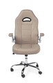 Scaun de birou Boneville, Bizzotto, 52 x 66 x 114 cm, piele ecologica, bej