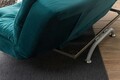 Canapea extensibila cu 3 locuri, Futon, 859FTN2893, Metal , Verde petrol