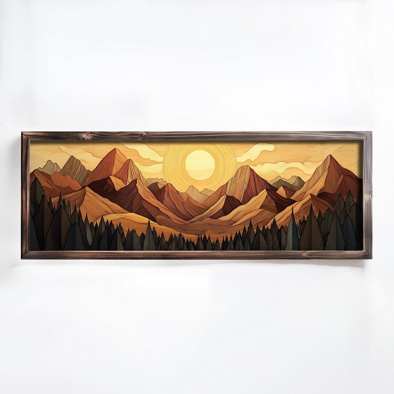Tablou decorativ, EMR035, Lemn, Multicolor — imaginea 3