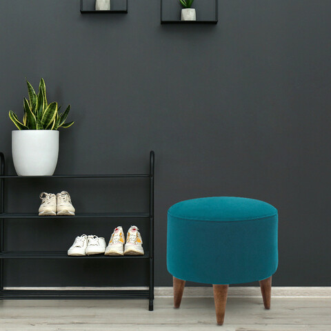 Bancheta, balcab home, 825blc1239, lemn de fag / mdf, turcoaz