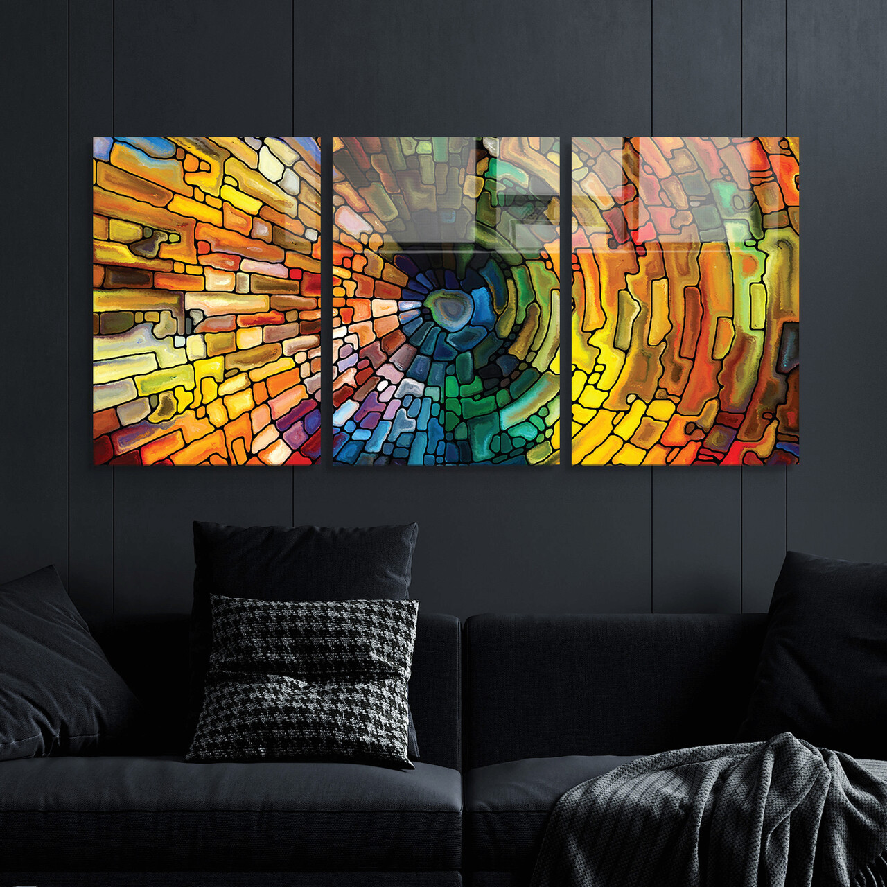 Set 3 tablouri decorative, 2000, Dimensiune: 45 x 65 cm (3 bucăți), Multicolor - view 2