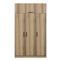 Dulap pentru haine, Minerva, Minar 3 Kapak 2 Çekmece 255, 135x255x52 cm, PAL, Iată-l
