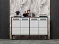 Consola, Odessa, Stria, 120x30x75 cm, PAL, Antracit/Alb