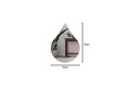 Oglinda decorativa, Siam, Damla, 50x70x2.2 cm, Negru