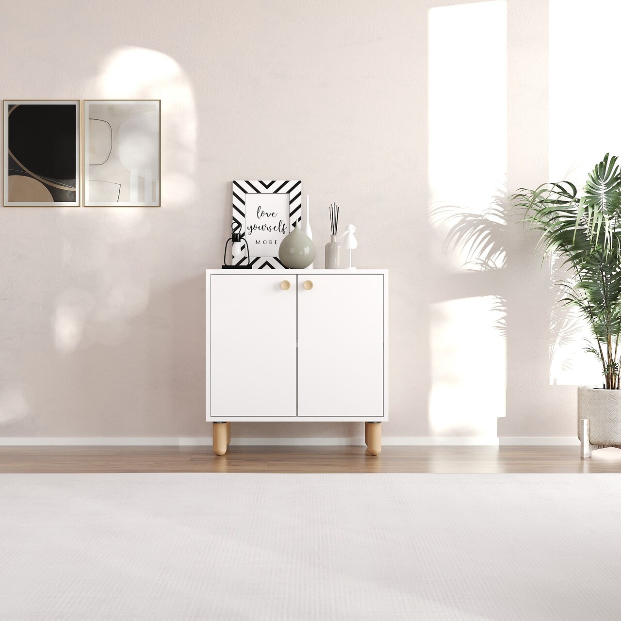 Dulap multifunctional, Odessa, Lina, 72x73x36 cm, Alb - 1 | YEO