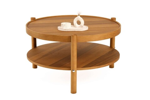 Masuta de cafea, Hanah Home, Monza, Lemn masiv, Maro