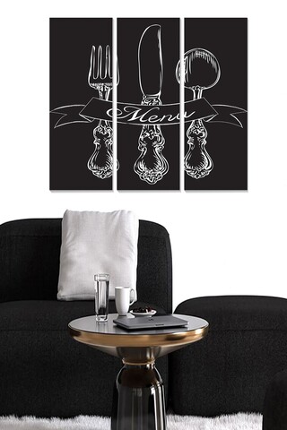 Set 3 tablouri decorative, MDF176345567, 20 x 50 cm, 3 piese, Multicolor