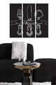 Set 3 tablouri decorative, MDF176345567, 20 x 50 cm, 3 piese, Multicolor