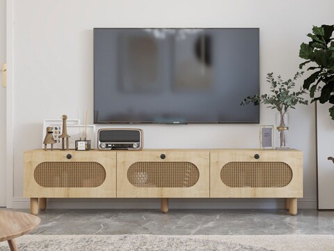 Comoda TV, Odessa, Elena, 180x42.6x31.4 cm, Stejar Safir / Ratan